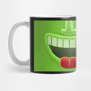 Green Tiki Smile Mask! (Red Tongue Version) Mug